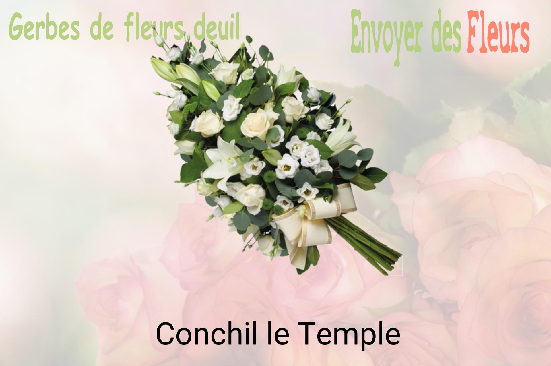 Gerbe de fleurs de deuil livrée à Conchil-le-Temple